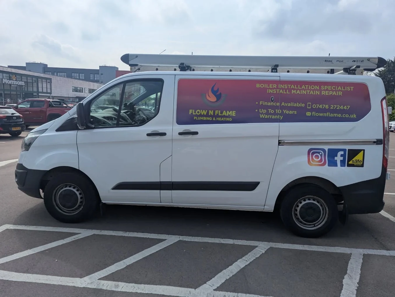 The Flow N Flame van, used across Torfaen and South Wales